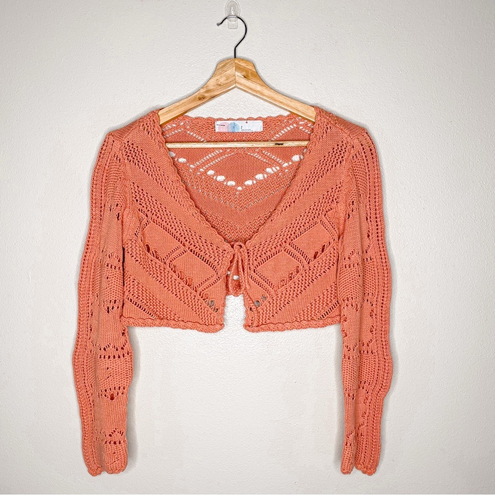 Free People‎ Beach Morgan Fauxchet Cropped Y2K Sweater - Picture 3 of 8